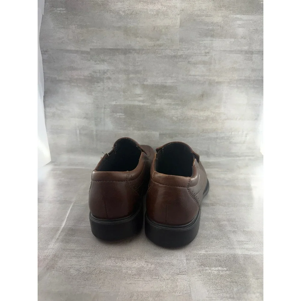 Clarks Men Brown Leather Slip On Square Toe Loafers 71734 Size 9M